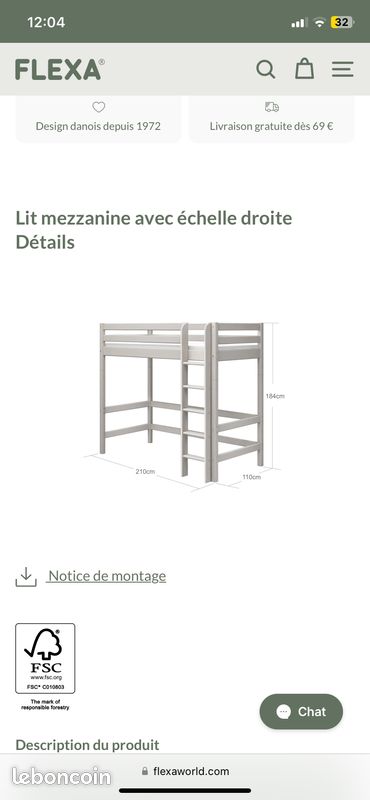 Lit surélevé FLEXA (image 10)
