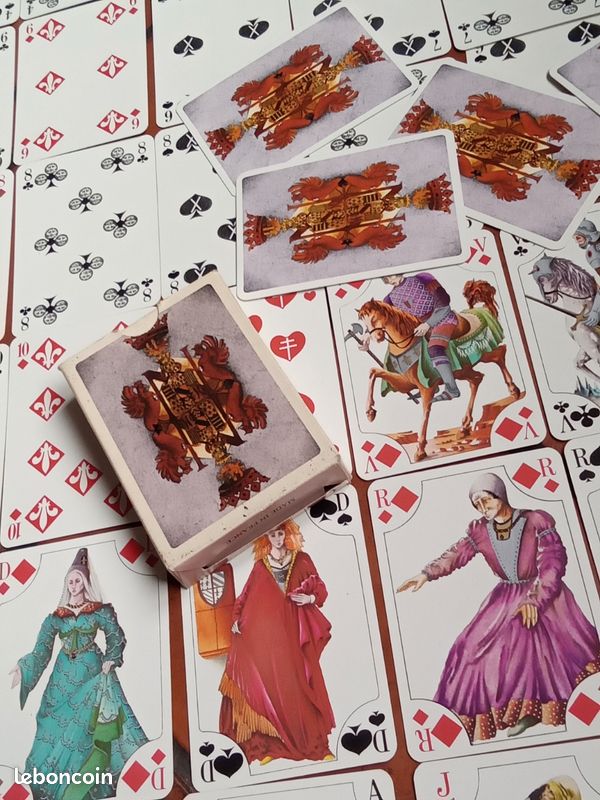 Jeu de société Coffret de 2 jeux de 56 cartes en boîte carte à jouer
