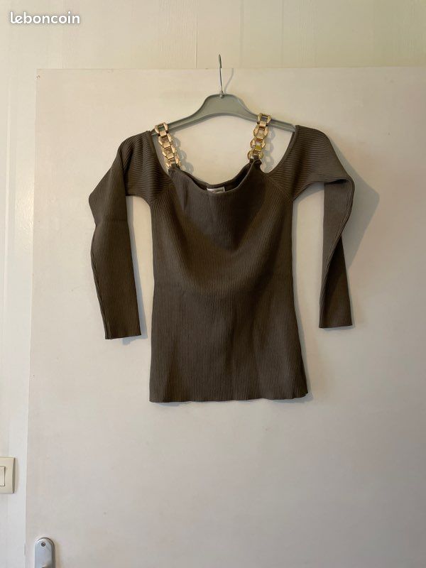Haut à bretelles en bijoux dorés (image 3)