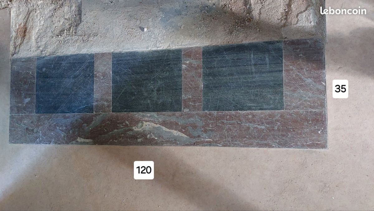 Habillage cheminée marbre rouge (image 12)