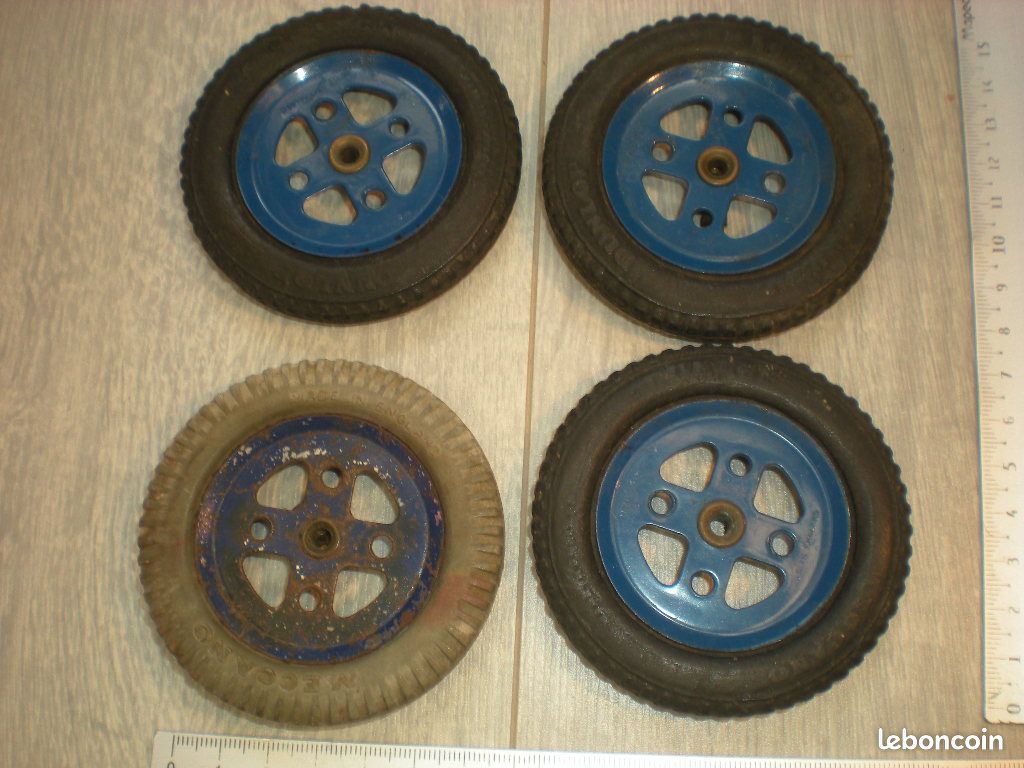 Meccano : roue tôle 187 - lot de 4