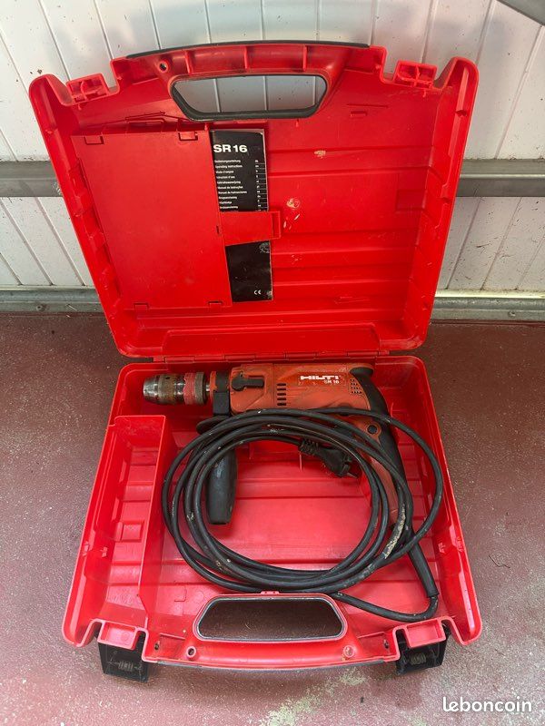 Perceuse à percussion filaire HILTI SR 16 – complète en coffret – parfait état de marche (image 1)