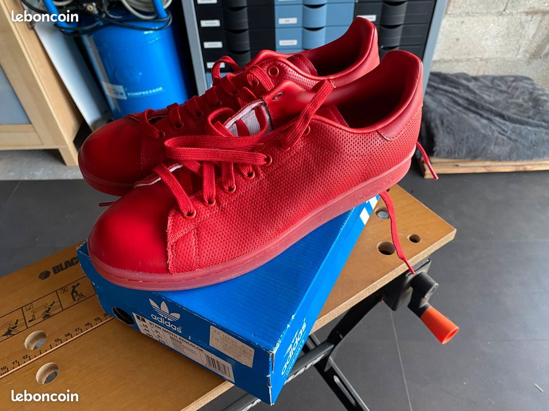 Sale Adidas Adidas Stan Smith Femme Coeur Rouge Adidas Stan Smith