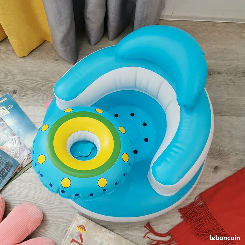Siège Gonflable avec Pompe à Air Intégrée pour bébé (image 1)