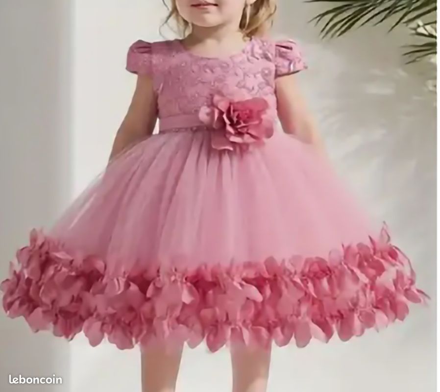 Robe Cérémonie Rose Poudré | Filles 2-16 ans | La Faute à Voltaire