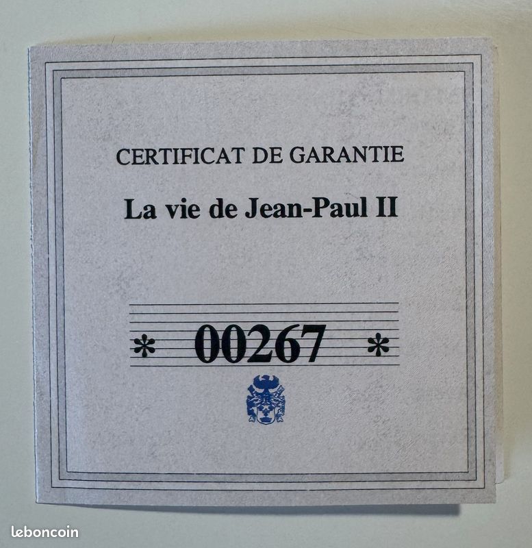 Pièces Commémoratives La Vie de Jean Paul II - CERTIFICATS (image 4)