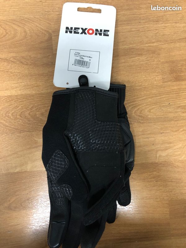 Gants Moto Nexone Napoli Noir/Blanc – Taille M – Neufs (image 1)