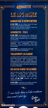 Micro Karaoké Big Mike Airnadette - Vinyle Factory, Neuf, Pour Soirées Disco
