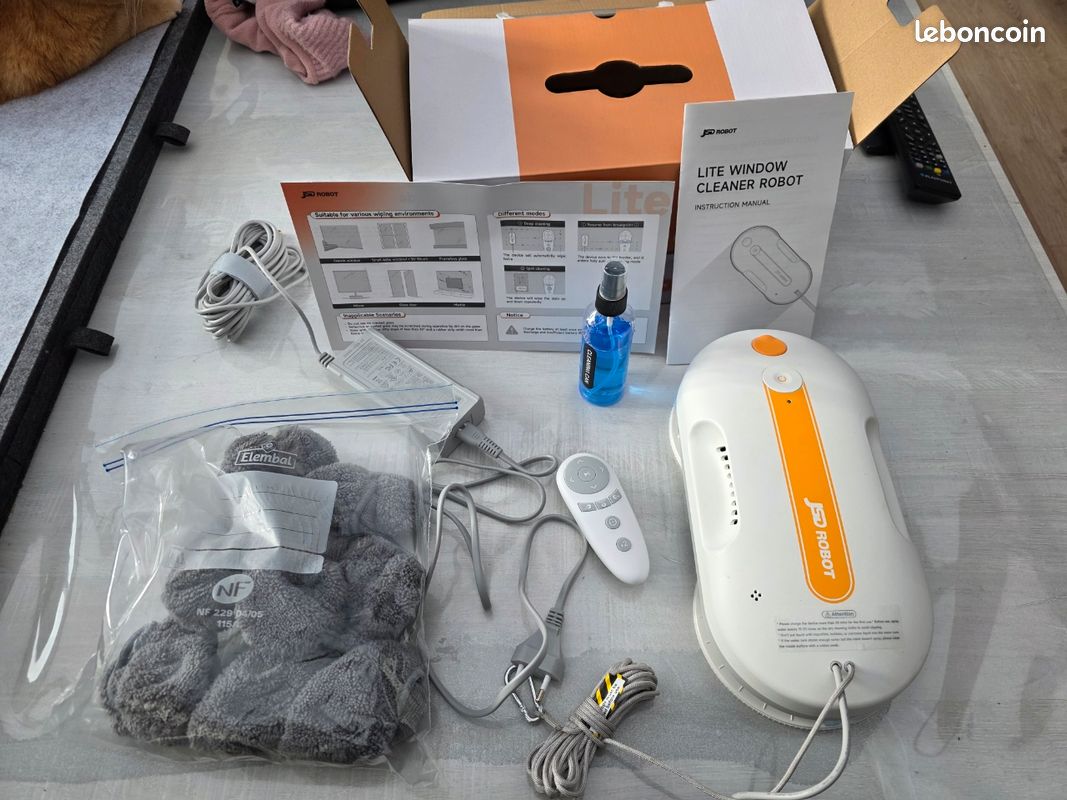 Robot nettoyeur de vitres JSD ROBOT – avec accessoires et boîte (image 2)