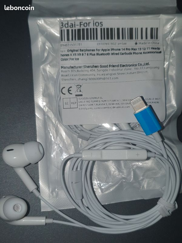 Écouteurs filaires pour iPhone (image 2)
