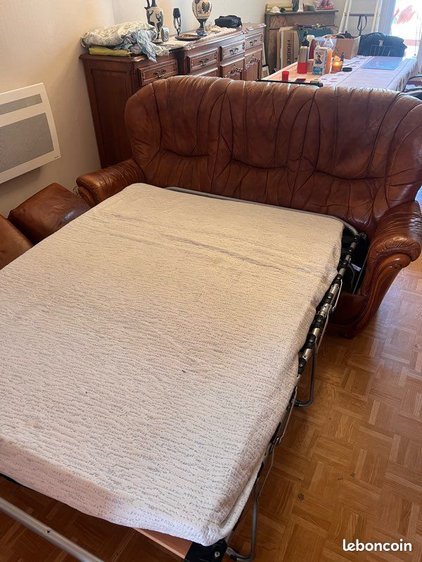 Canapé cuir convertible (image 4)