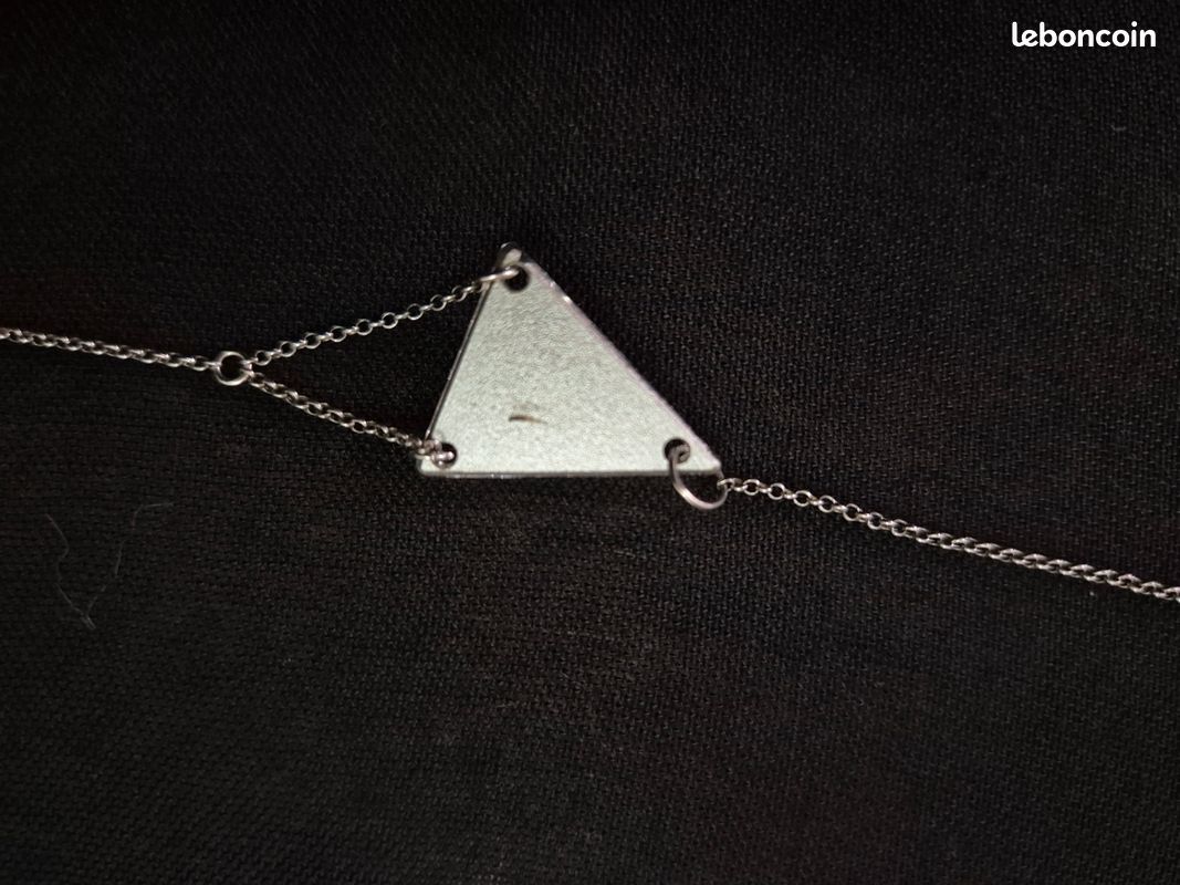 Collier En Argent Sterling Julien D'Orcel Avec Pendentif Diamant - Neuf Avec étiquettes - Bijou Raffiné