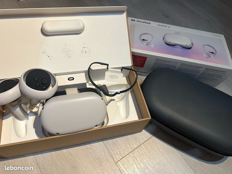Meta/Oculus Quest 2 64 Go – 2 manettes + boîte + housse de transport (image 1)