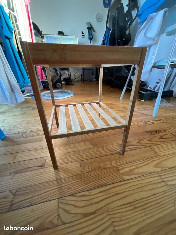 Petite table de salon déco bois et verre (image 2)