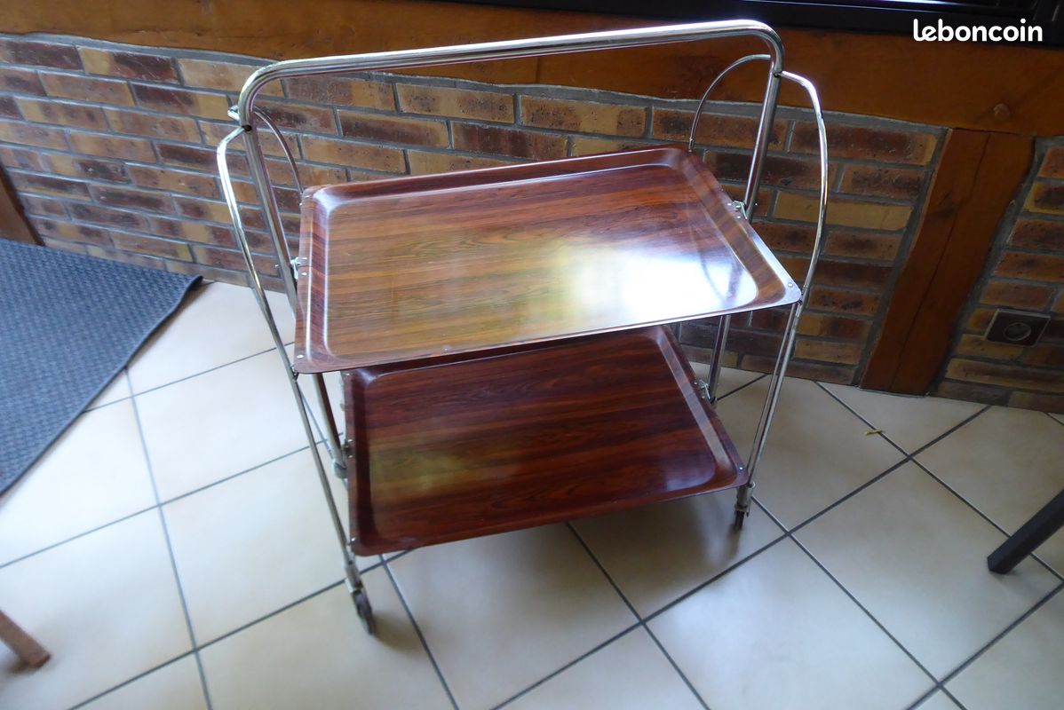 Desserte roulante pliante vintage (image 6)