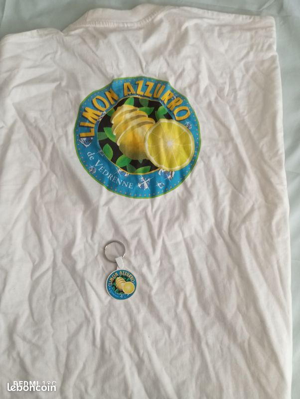Lot tee-shirt neuf taille L et porte-clef " Limon Azzurro " (image 2)