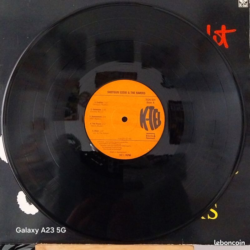Vinyle 33t Rockabilly Shotgun Eddie &The Ravers The Straight Eight (Pressage Suisse 1986) (image 3)