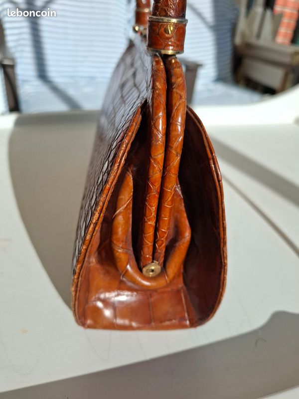 Sac à main cuir vintage croco.... (image 5)