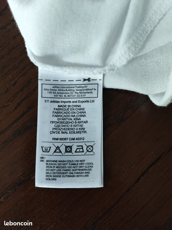 Superbe T.shirt neuf blanc Adidas (image 4)