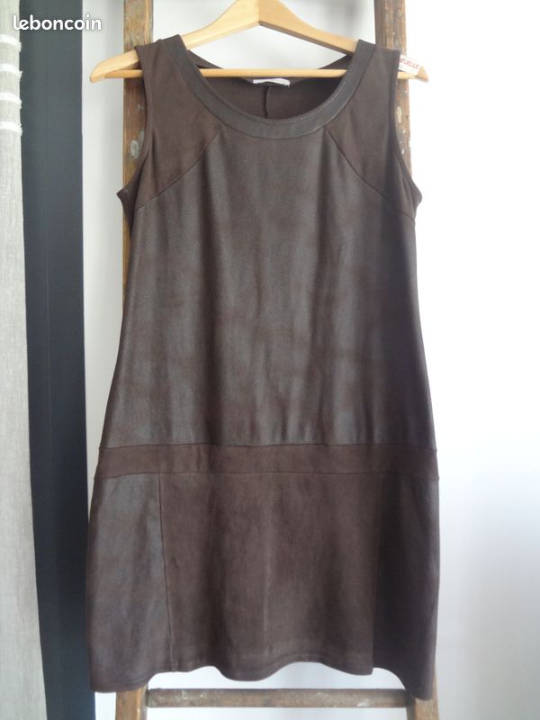 CACHE-CACHE 38 ROBE CHIC TUNIQUE HAUT CHEMISE BLOUSE TOP QUALITE ++ SUR GILET VESTE Très jolie ROBE (image 5)