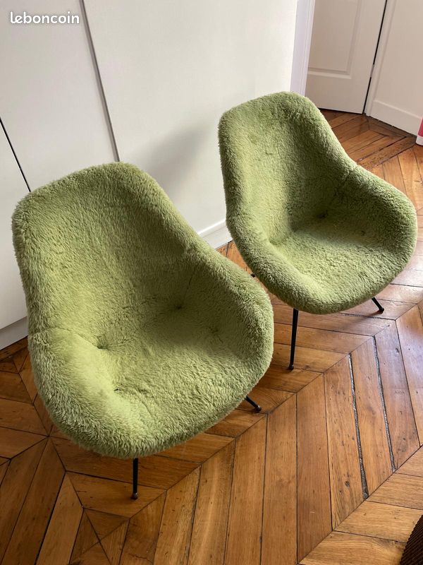 Lot de deux fauteuils verts (image 3)