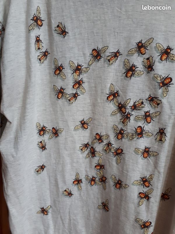 T SHIRT Lady Chemerlang T M aux abeilles dont brodées en relief