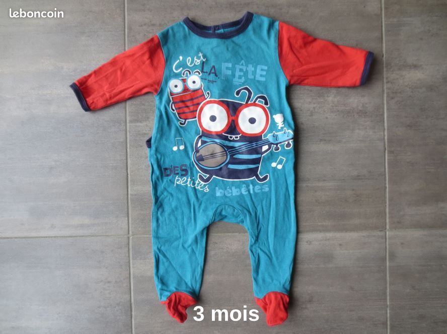 Lot de 5 pyjamas bébé 3 mois (image 2)