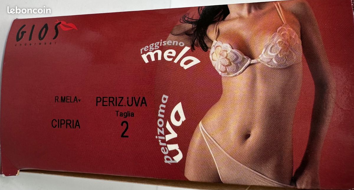 Ensemble lingerie beige doré Gios Italia Set Mela taille 2/M (image 3)