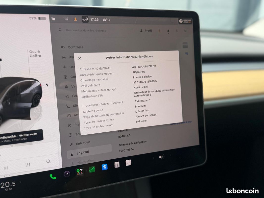 TESLA MODEL Y Long Range AWD Dual Motor SOH 90% (image 26)