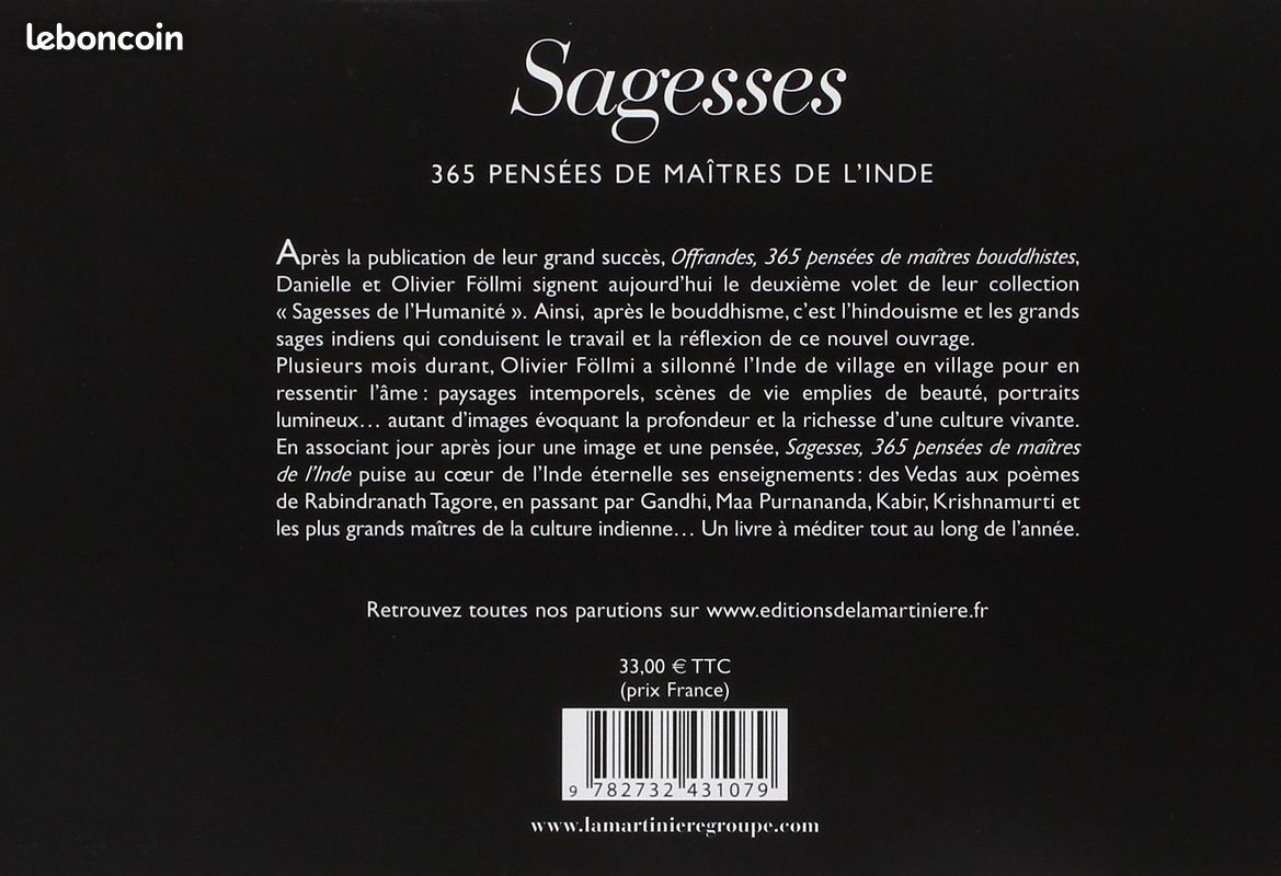 Livre - 365 Pensées - Sagesses de l’Inde (image 3)