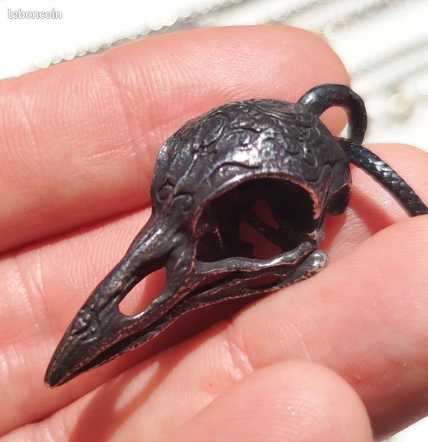 13g Pendentif Homme Corbeau nordique viking acier inoxydable