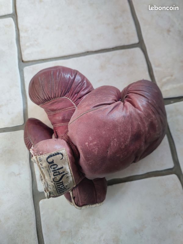 PAIRE GANTS DE Boxe cuir Anciens/Sport Ancien/old boxing glove
