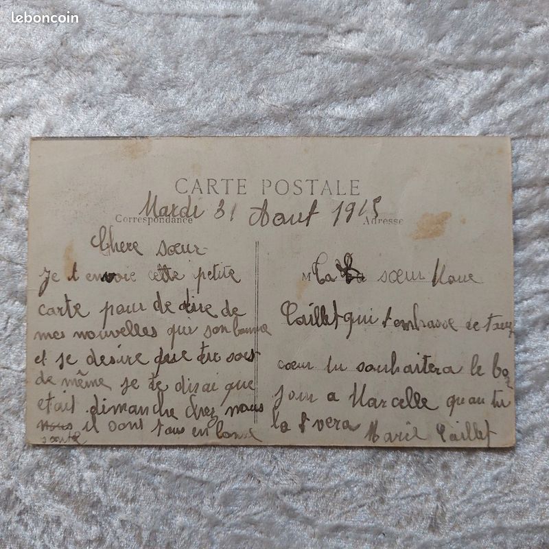 Courtacon 77 - incendié pendant la retraite WW1 cpa (image 2)