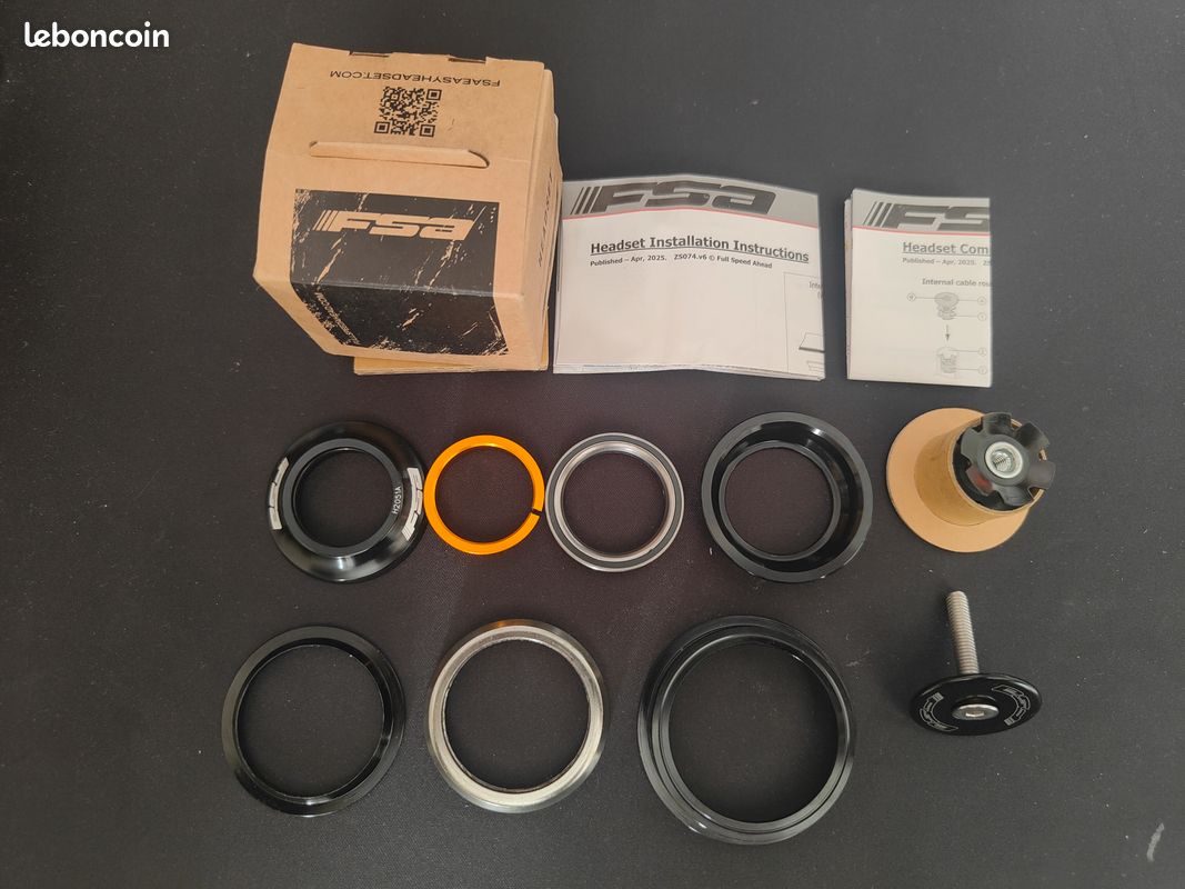 Jeu de direction FSA NO.57E ORBIT 1.5E ZS 1 1/8"-1.5" CONIQUE 121-0501 VERSION 8MM (image 3)