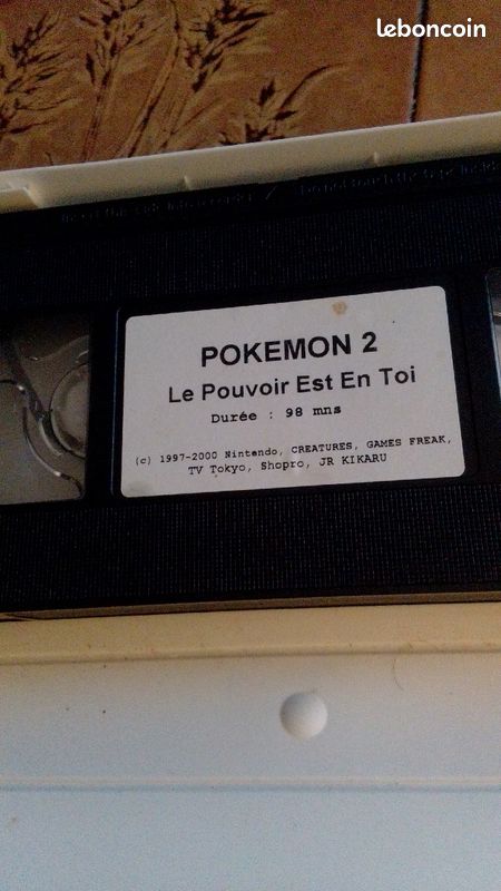 Cassette VHS pokémon 2 le pouvoir et en toi 20e (image 1)