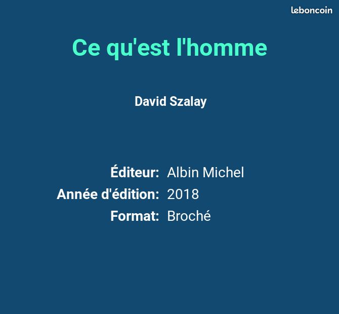 Ce qu'est l'homme - David Szalay et Etienne Gomez (image 2)