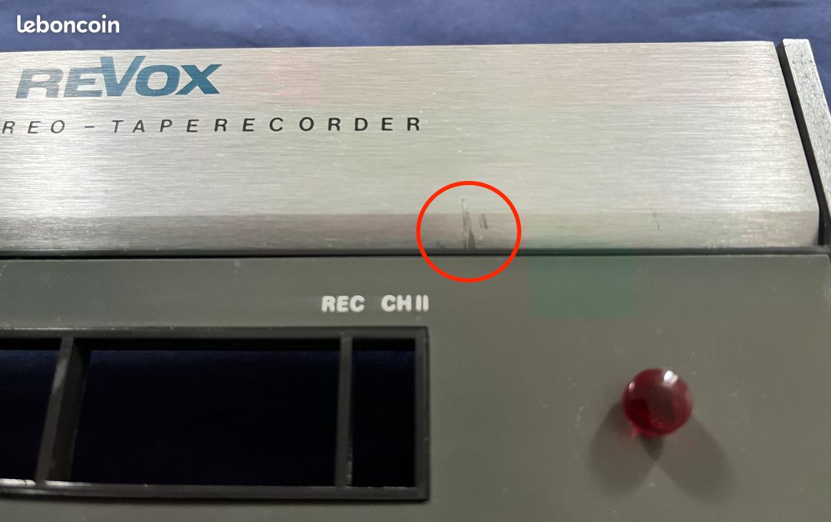Panneau De Commande Avant Pour Magnétophone Revox A77 - Pièce D'occasion