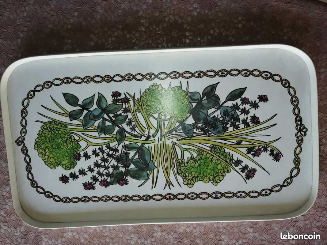 Plateau Mélamine Motif Jardin Secret - Dimensions 30 X 30 Cm - Pratique Pour Le Petit-déjeuner, Apéro, Décoration De Table
