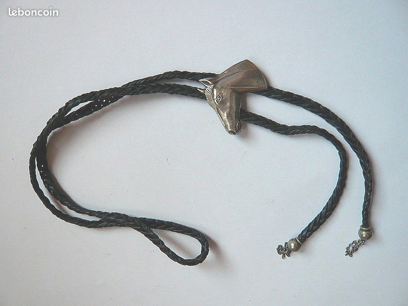 Bolotie Tête de cheval Country West Argent (image 2)