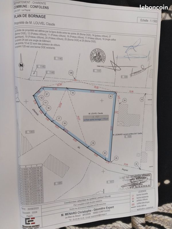 Terrain viabilisé · à Confolens · 28 000 €