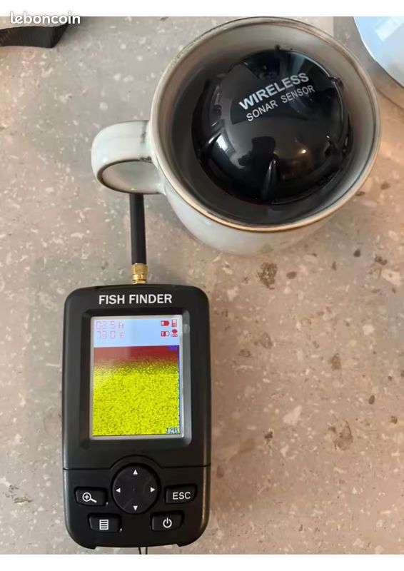 Détecteur Poisson Portable Sans Fil Sonar Écran LCD - Pêche Carpe Bateau Appât