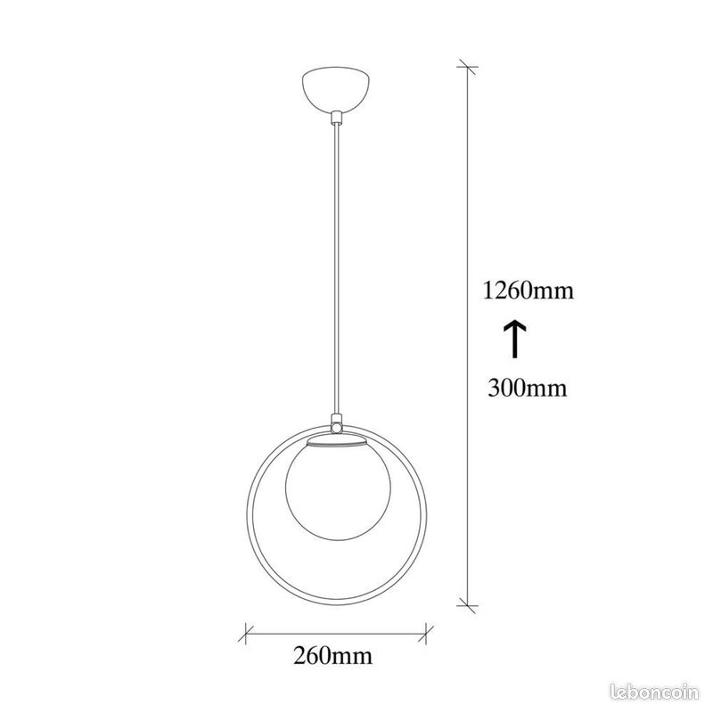 Suspension - Dolunay - 4491 - Black / White - 892OPV1482 OPVIQ 892OPV1482 (image 3)