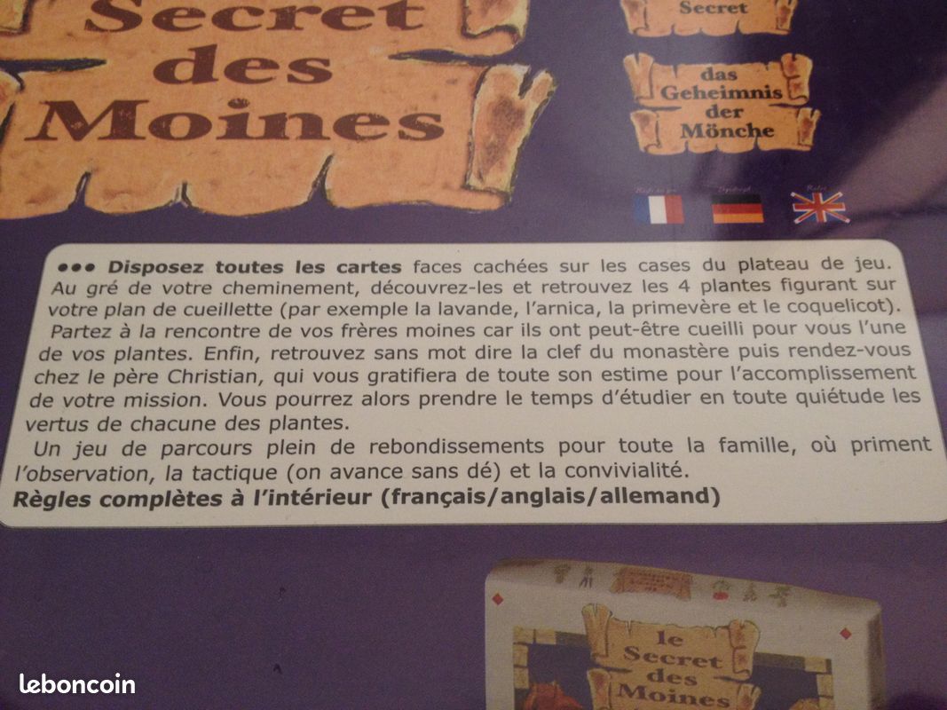 Jeu de société Le secret des moines RARE (image 5)