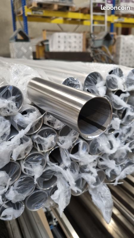 Tube inox 42.4 x 2mm brossé (image 1)