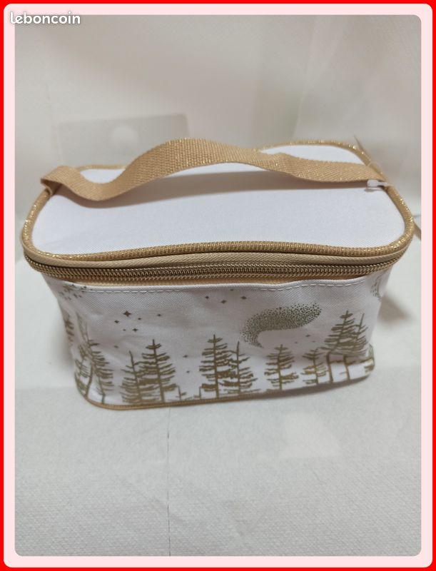 Trousse De Toilette Yves Rocher Thème Noël/Hiver - Blanc, Fermeture éclair - Occasion