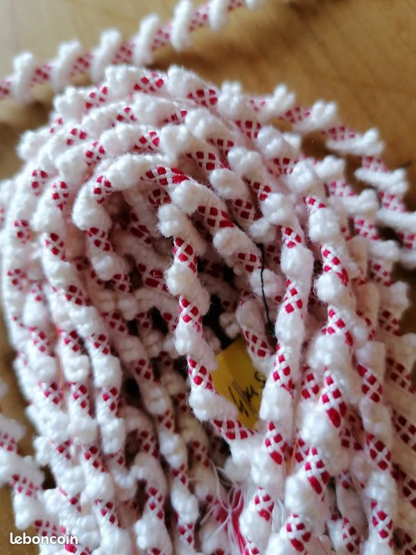 Mercerie croquet fantaisie rouge et blanc 4 m 50 (image 1)