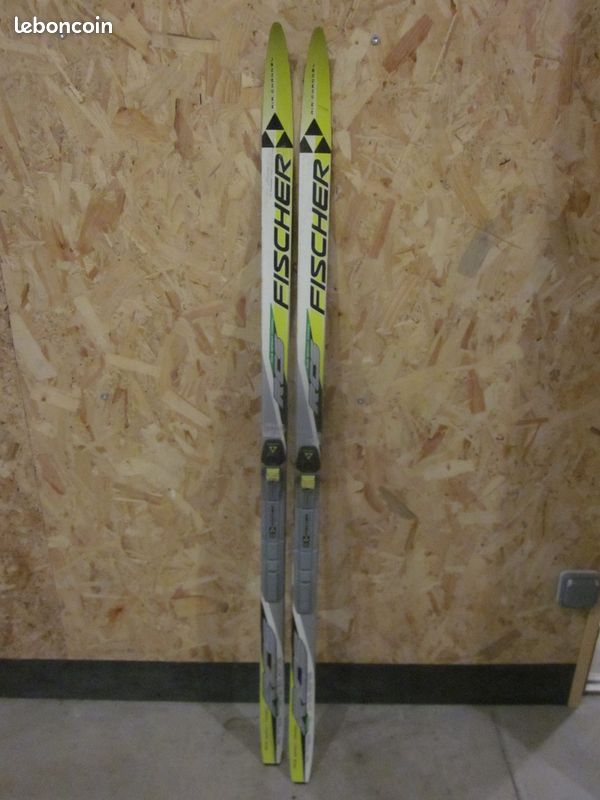 Ski De Fond Fischer Junior LS Skate Avec Fixations SNS Profil - Bleu (156-160cm)