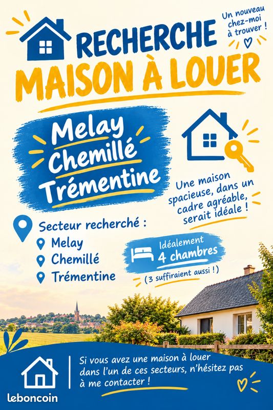 Maison 5 pièces 100 m² · à Chemillé-en-Anjou · 100 m² · 900 €/mois