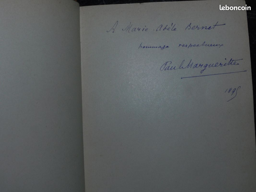 L'AVRIL PAR PAUL MARGUERITTE, NOUVELLE, ILLUSTRATIONS DE PICARD ET MITTIS dédicace autographe de l'auteur belle reliure 1894 (image 2)