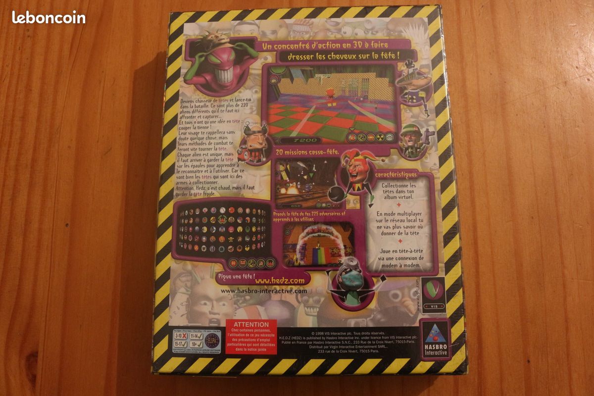 HEDZ : jeu PC retro de 1998 (neuf sous blister intact) (image 2)